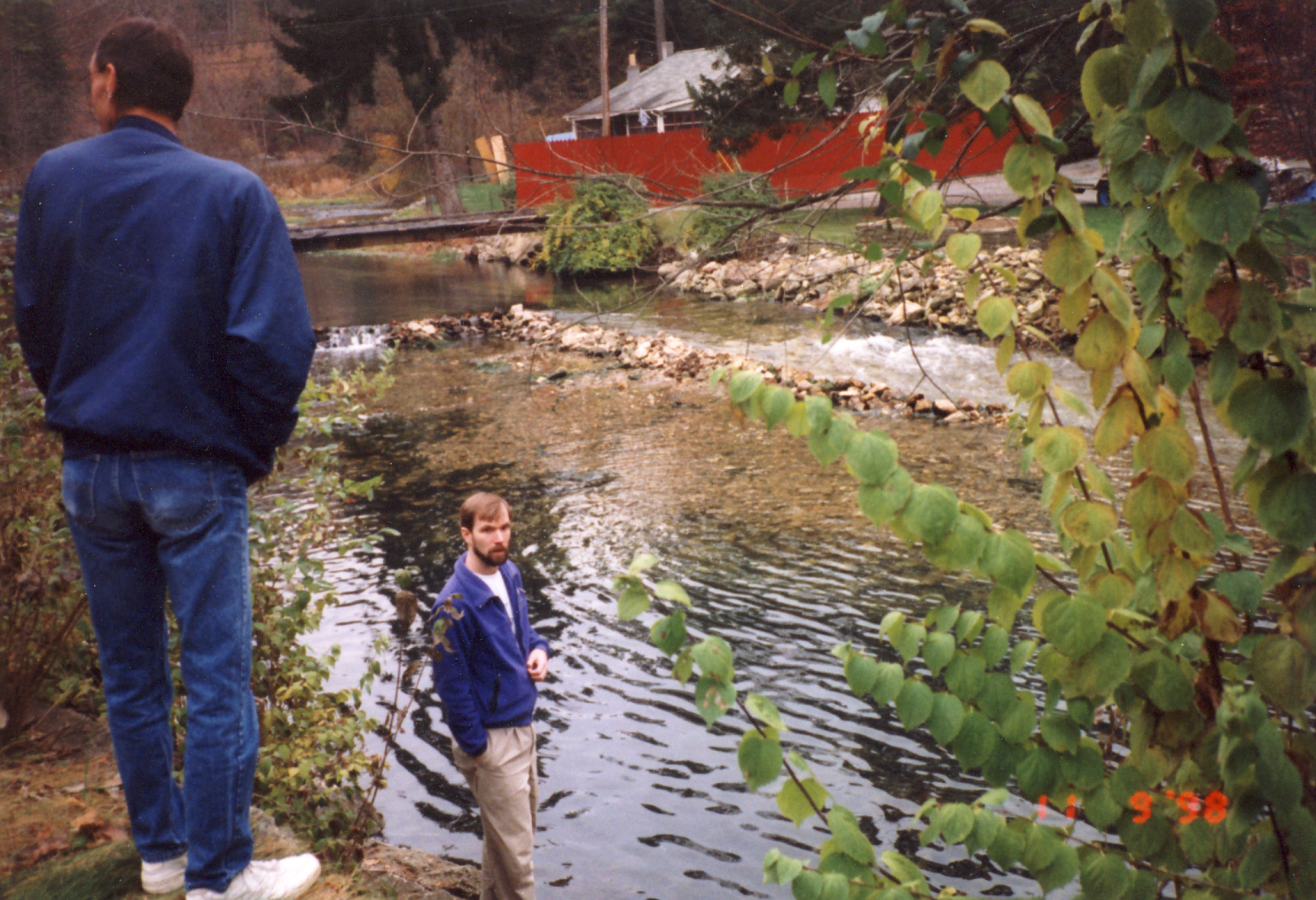 Mike and Marty look at Spring Creek