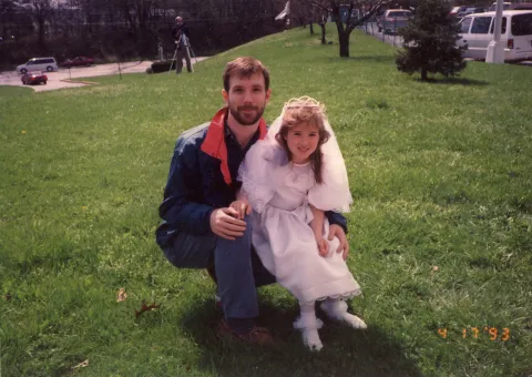 Marty and Kathy at first communion