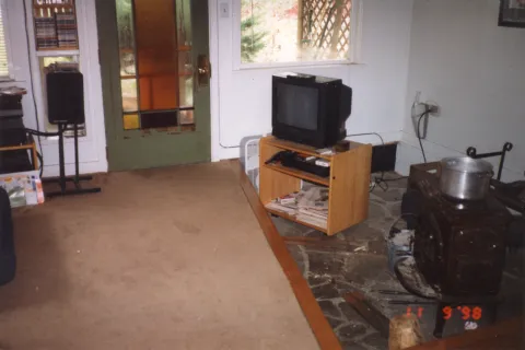 Living room at the shack